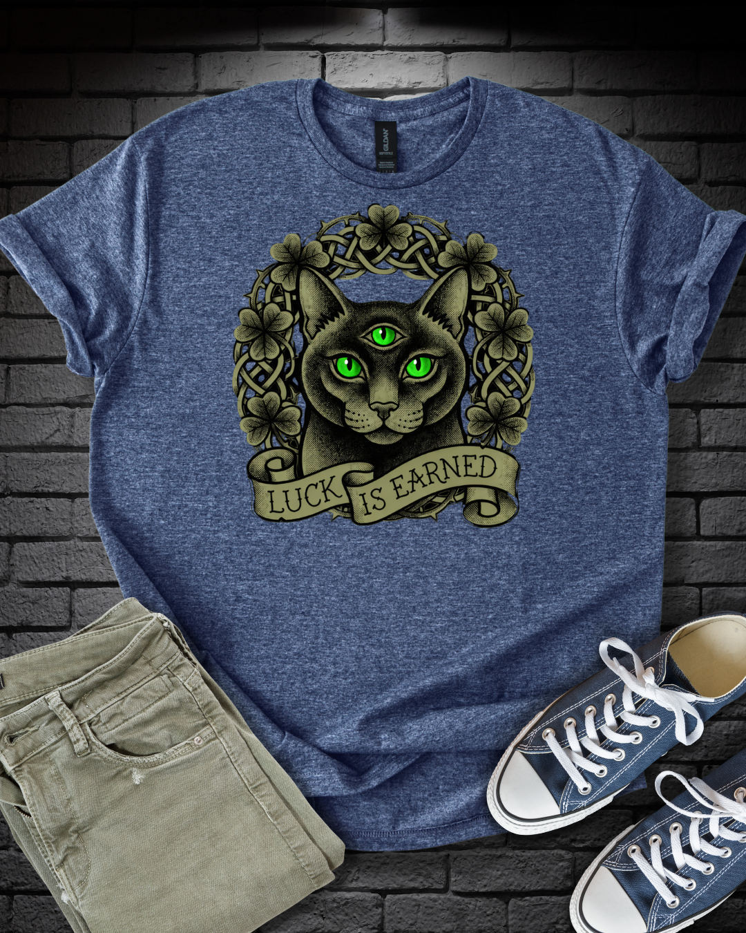 Luck is Earned Cat T-Shirt