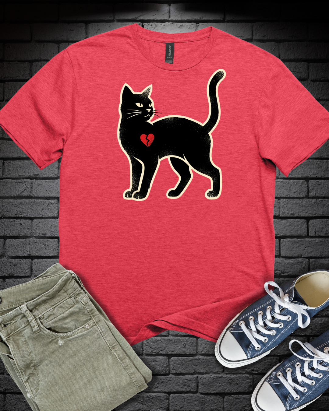 Black Street Cat T-Shirt