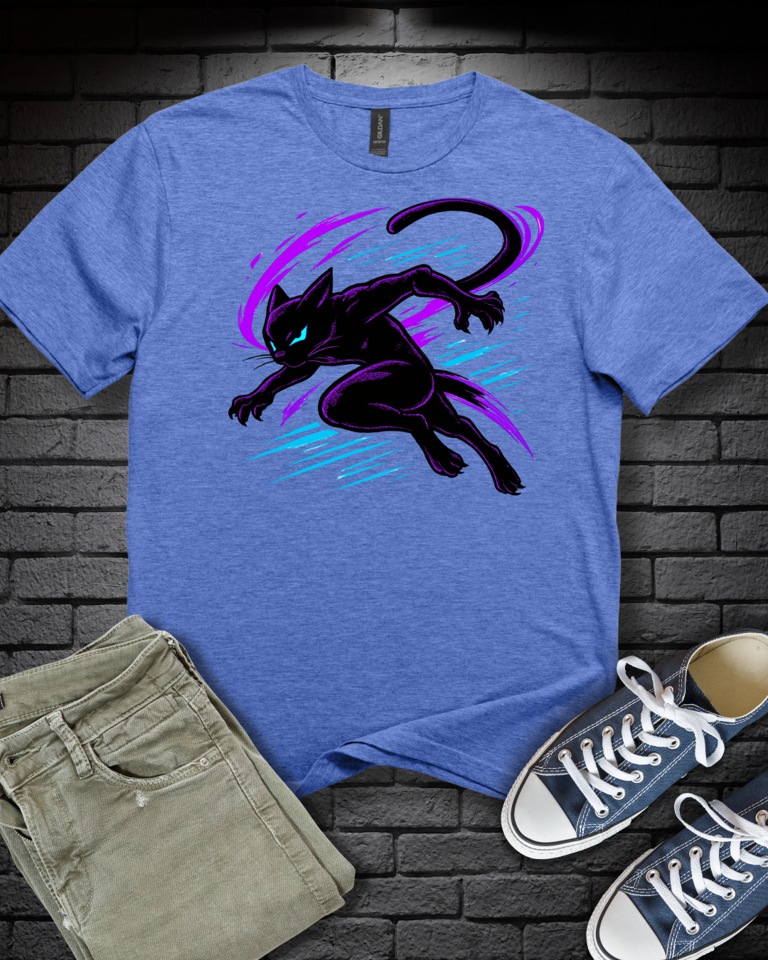 Neon Ninja Cat T-Shirt