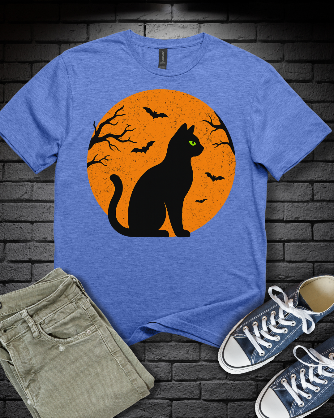 Full Moon Halloween Cat