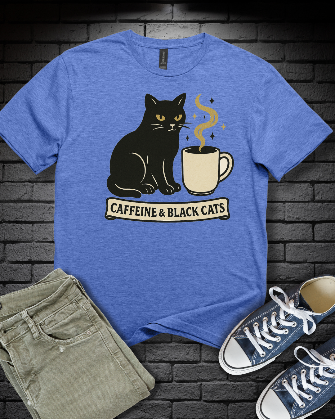 Caffeine & Black Cats T-Shirt