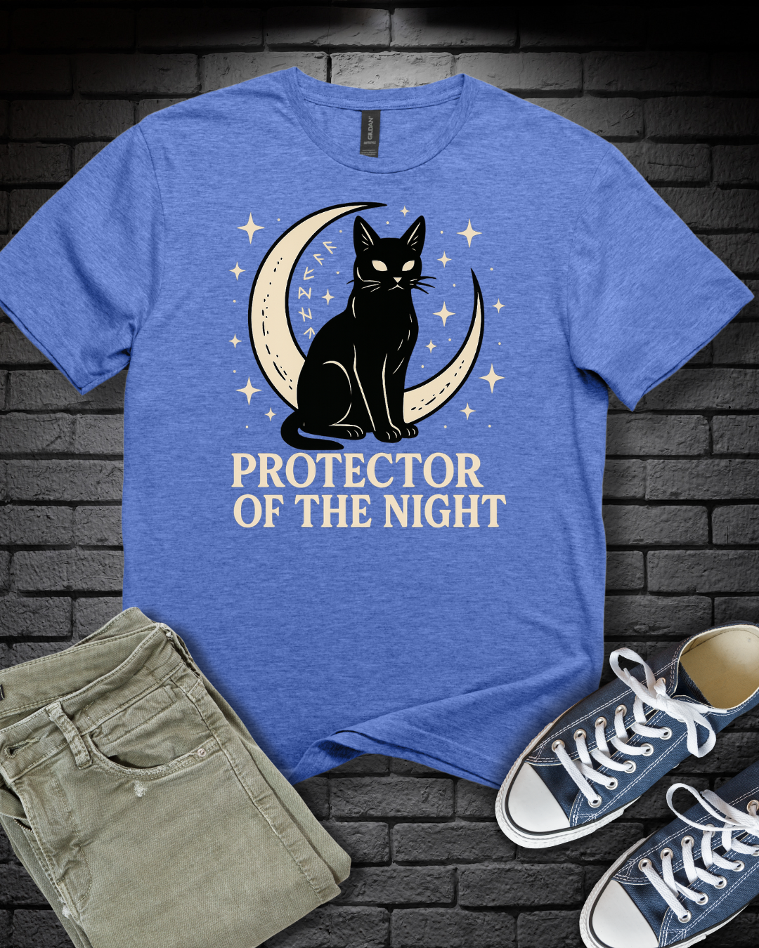 Night Protector Cat T-Shirt