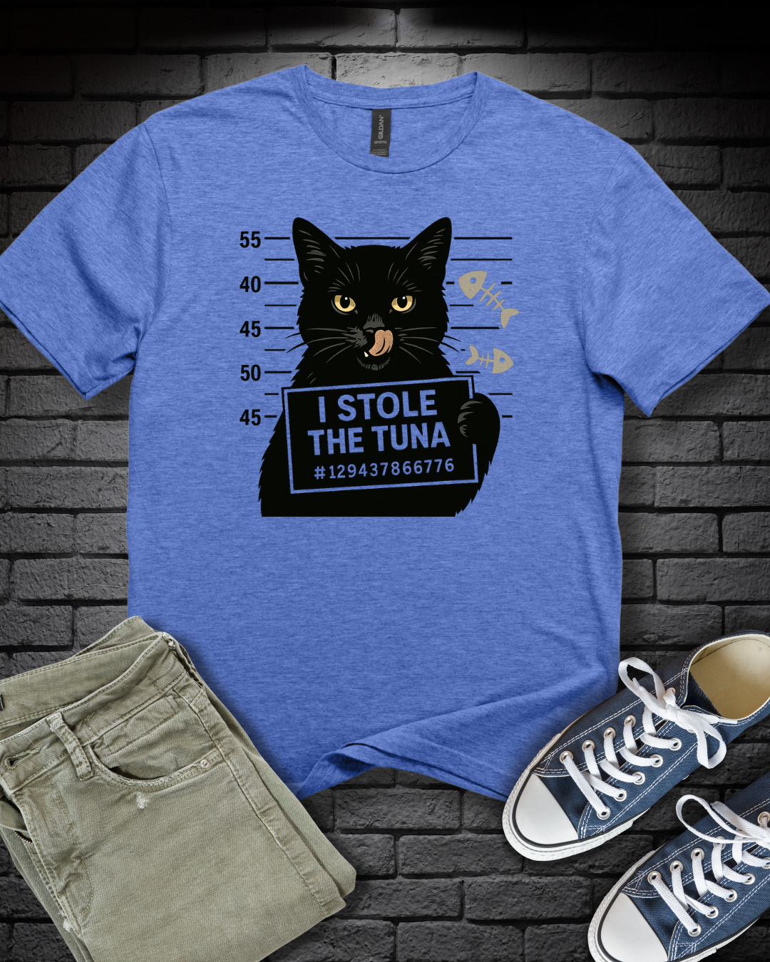 Cat Tuna Mugshot T-Shirt
