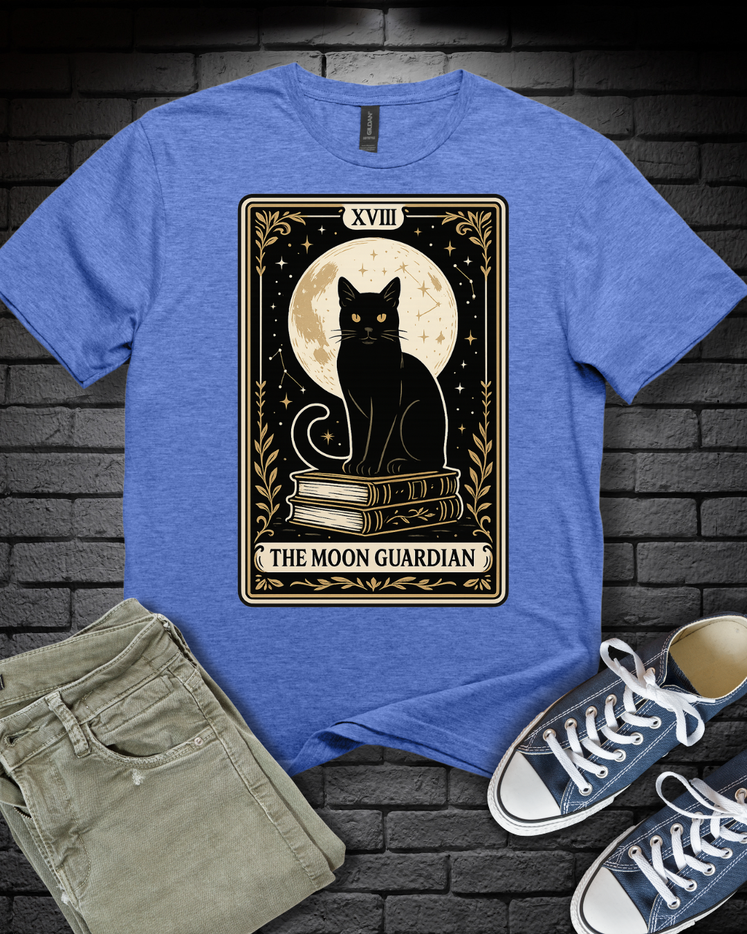Tarot Moon Guardian Cat T-Shirt