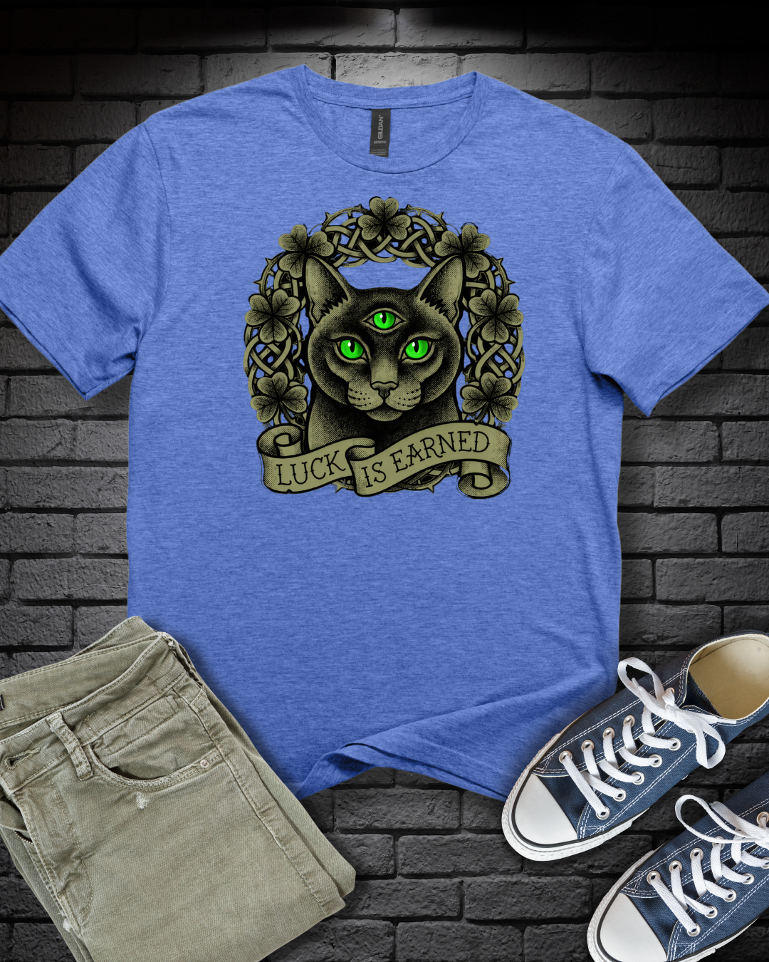 Luck is Earned Cat T-Shirt