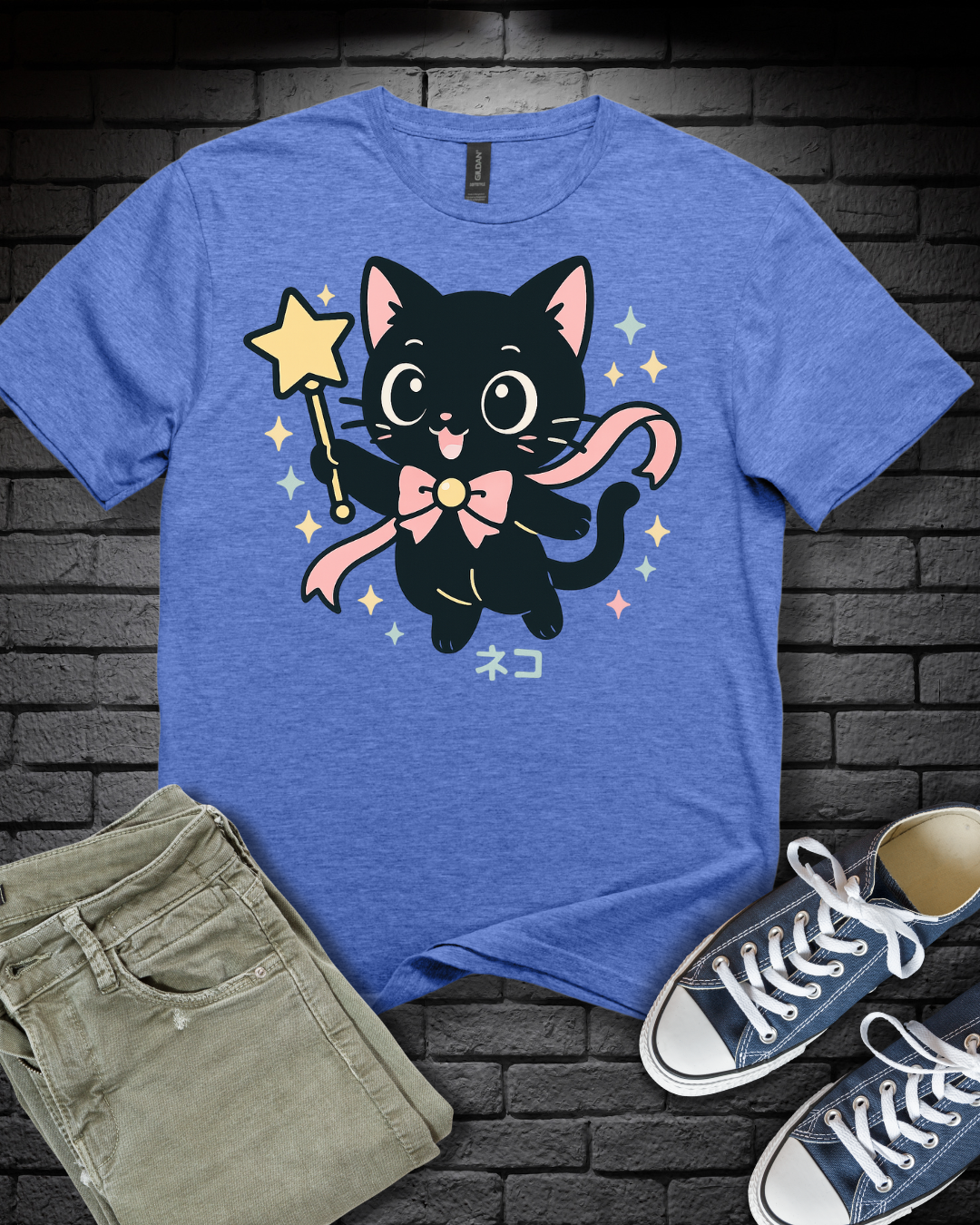 Anime Cat Soaring T-Shirt