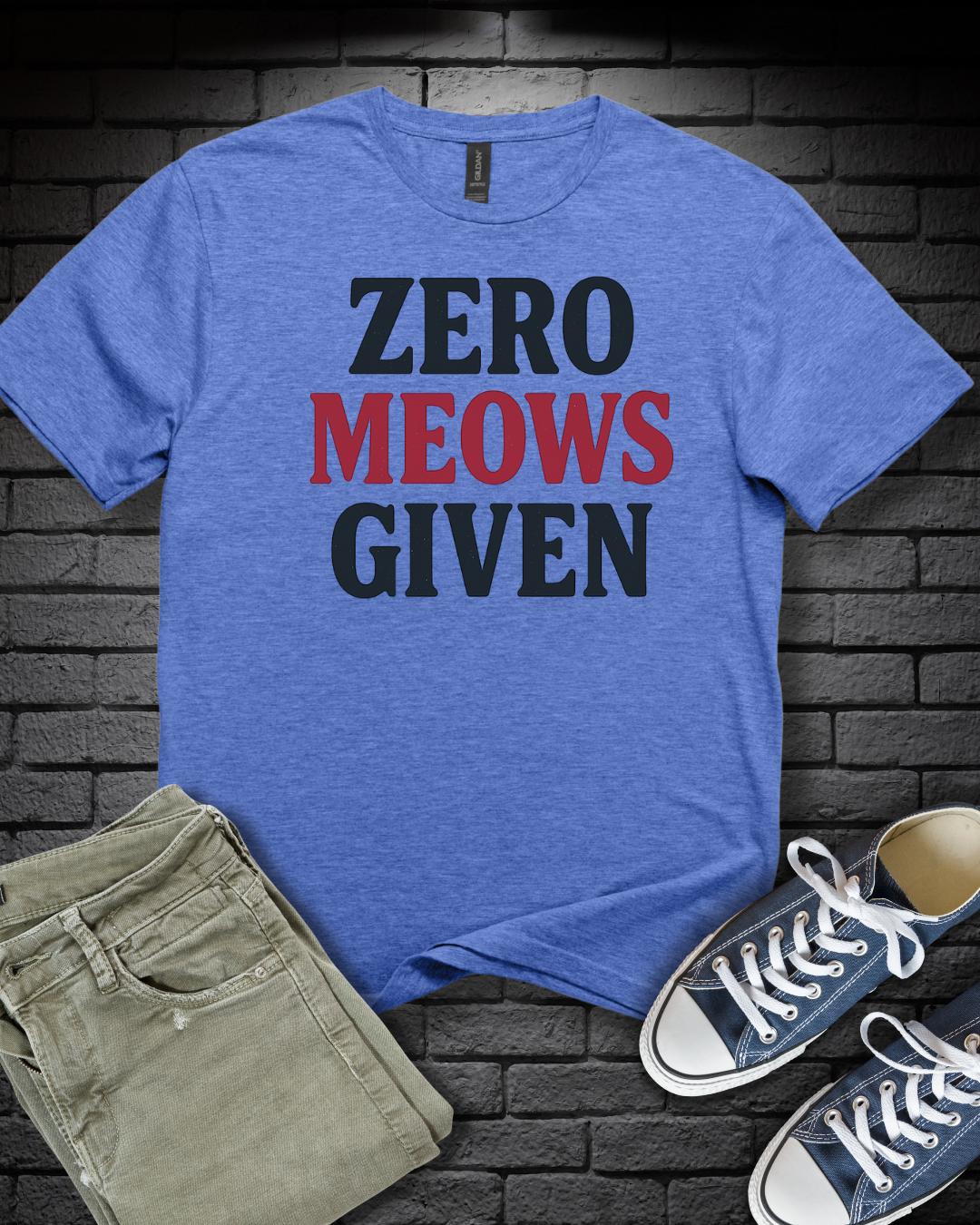 Zero Meows Cat T-Shirt
