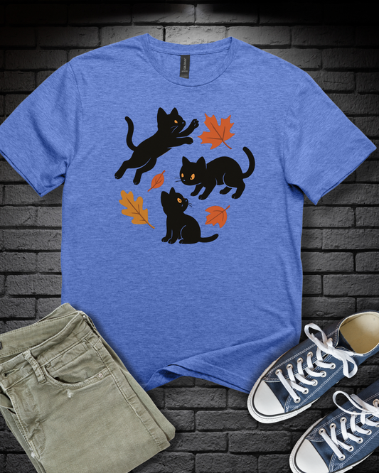 Black Cats Love Fall T-Shirt