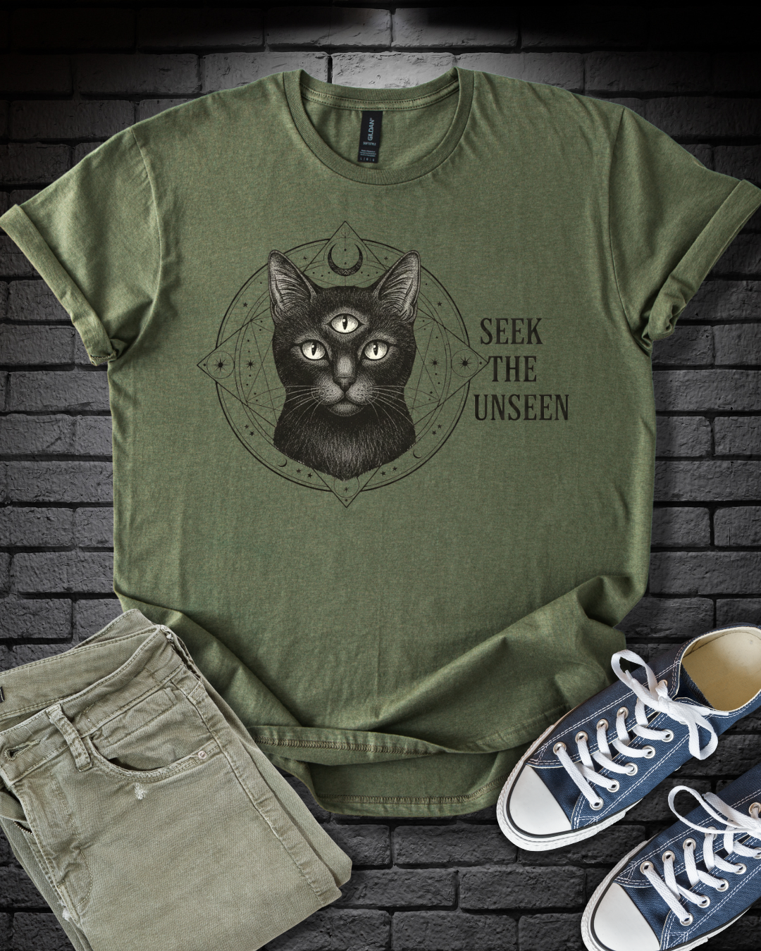 Seek The Unseen Cat T-Shirt