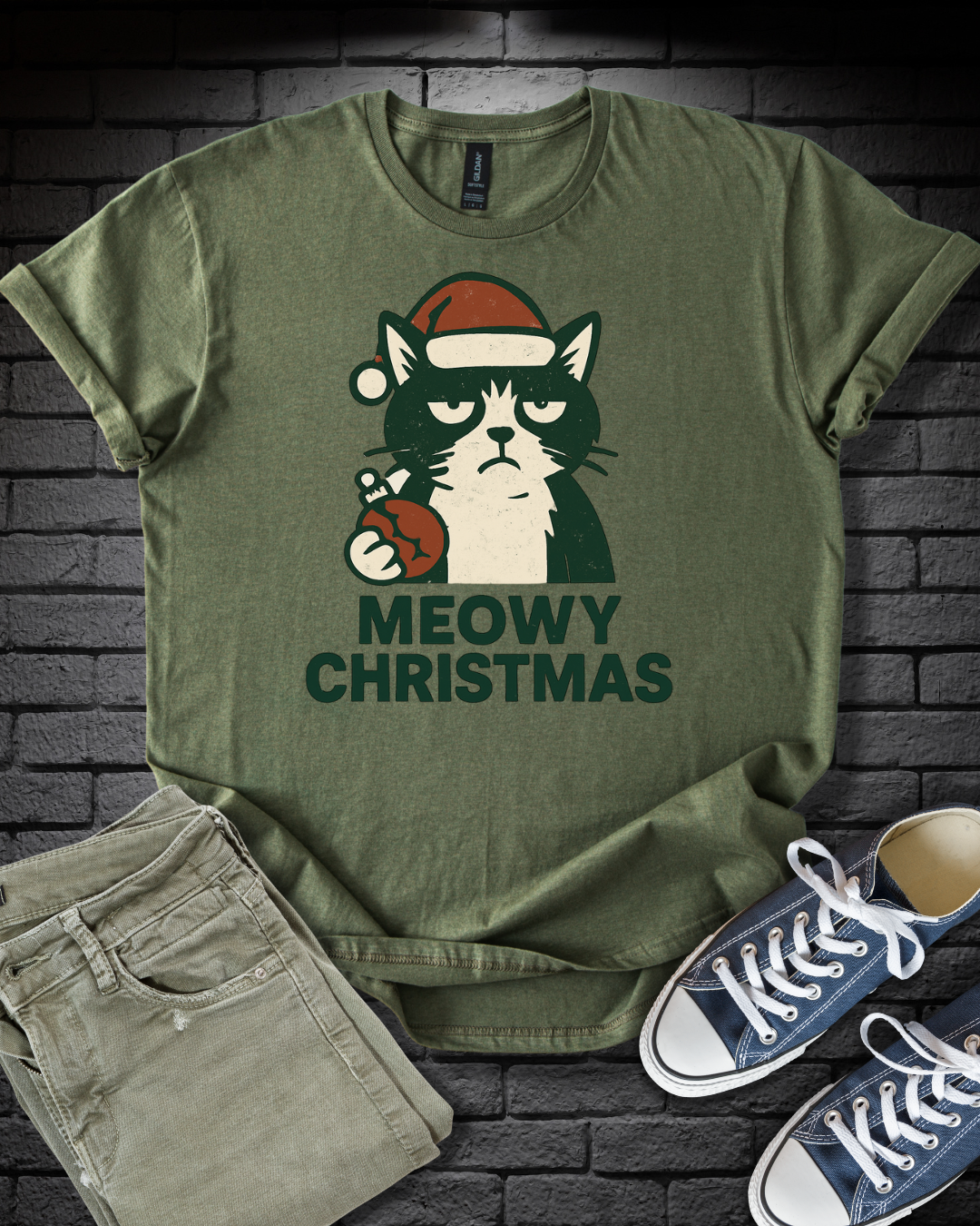 Grumpy Christmas Cat T-Shirt