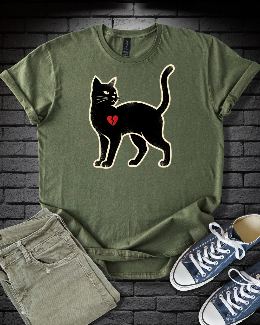 Black Street Cat T-Shirt