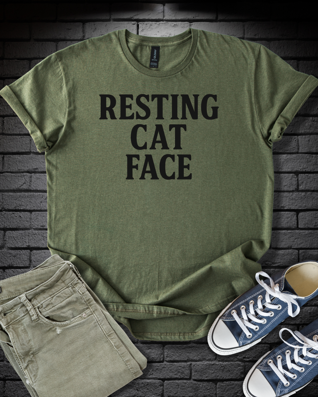Resting Cat Face T-Shirt