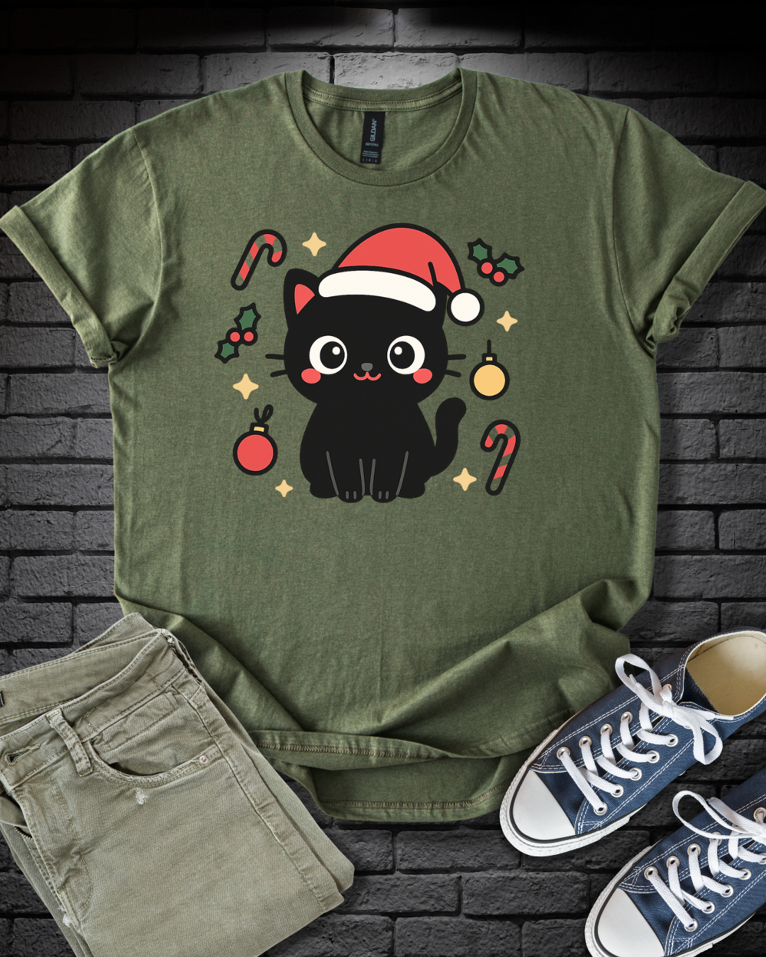 Kawaii X-mas Cat T-Shirt