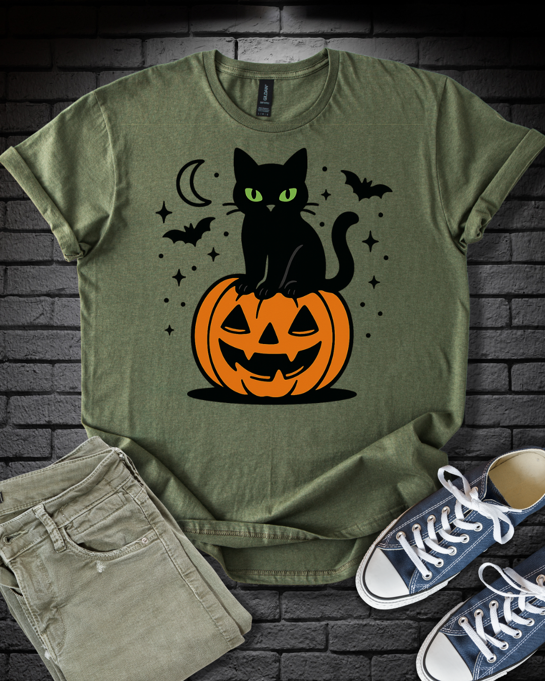 Green Eyed Halloween Cat