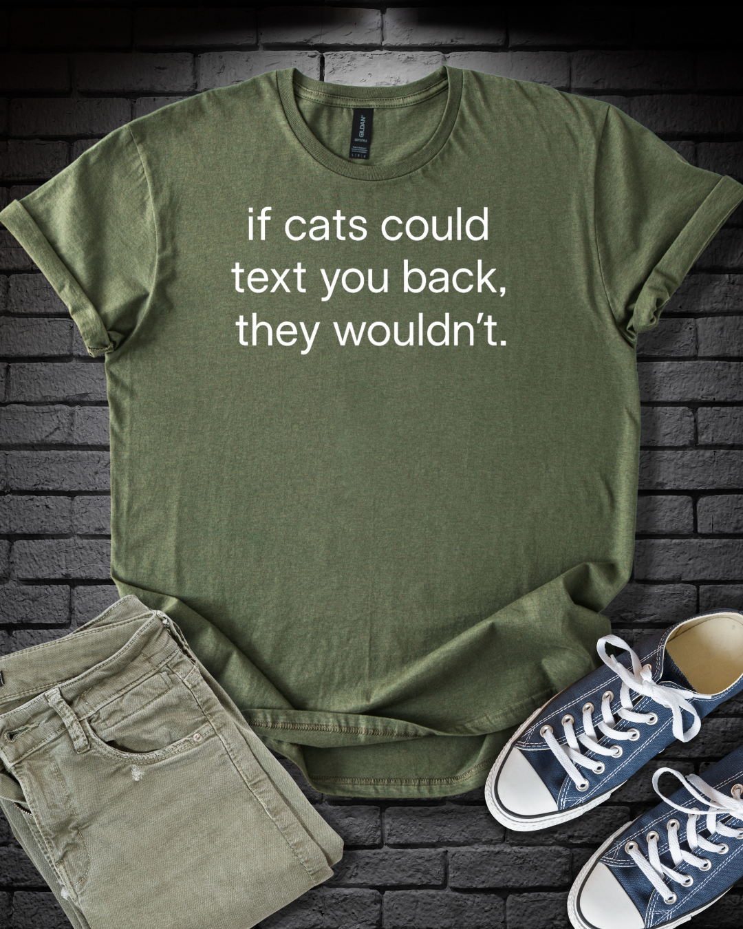 Cat Texting Reality T-Shirt