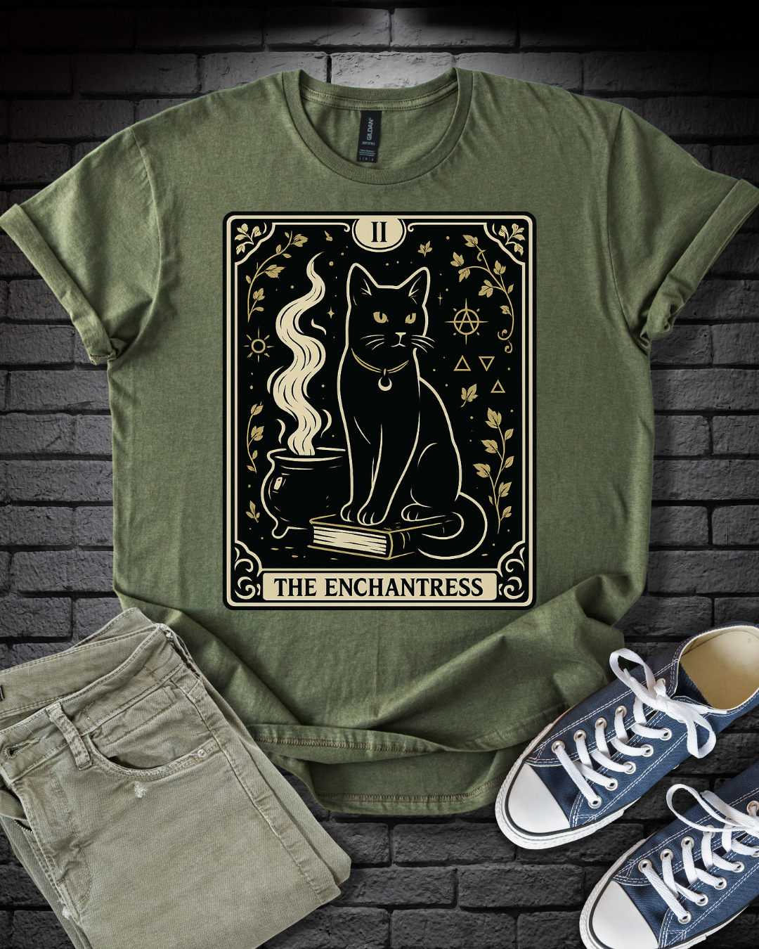 Tarot Enchantress Cat T-Shirt