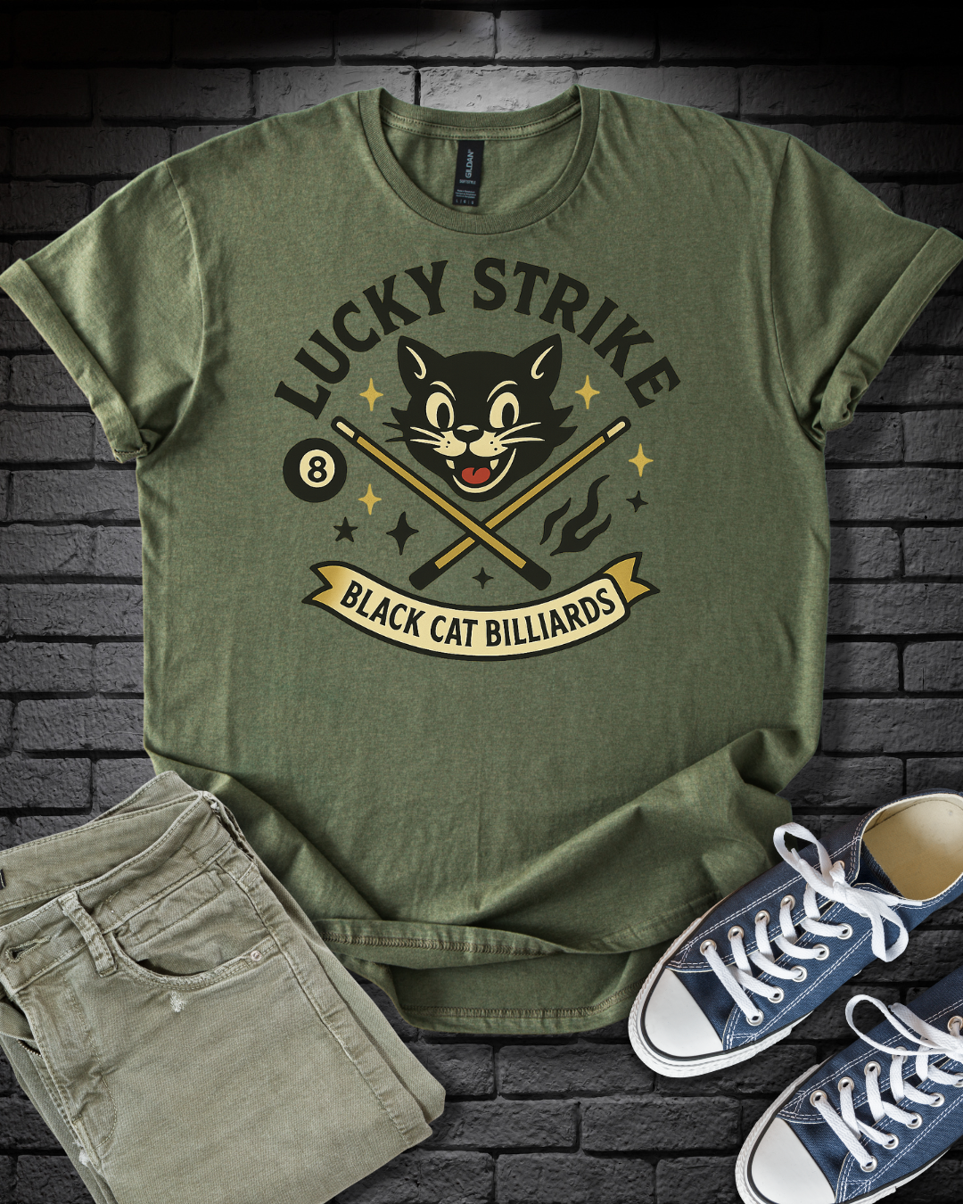 Black Cat Billiards T-Shirt