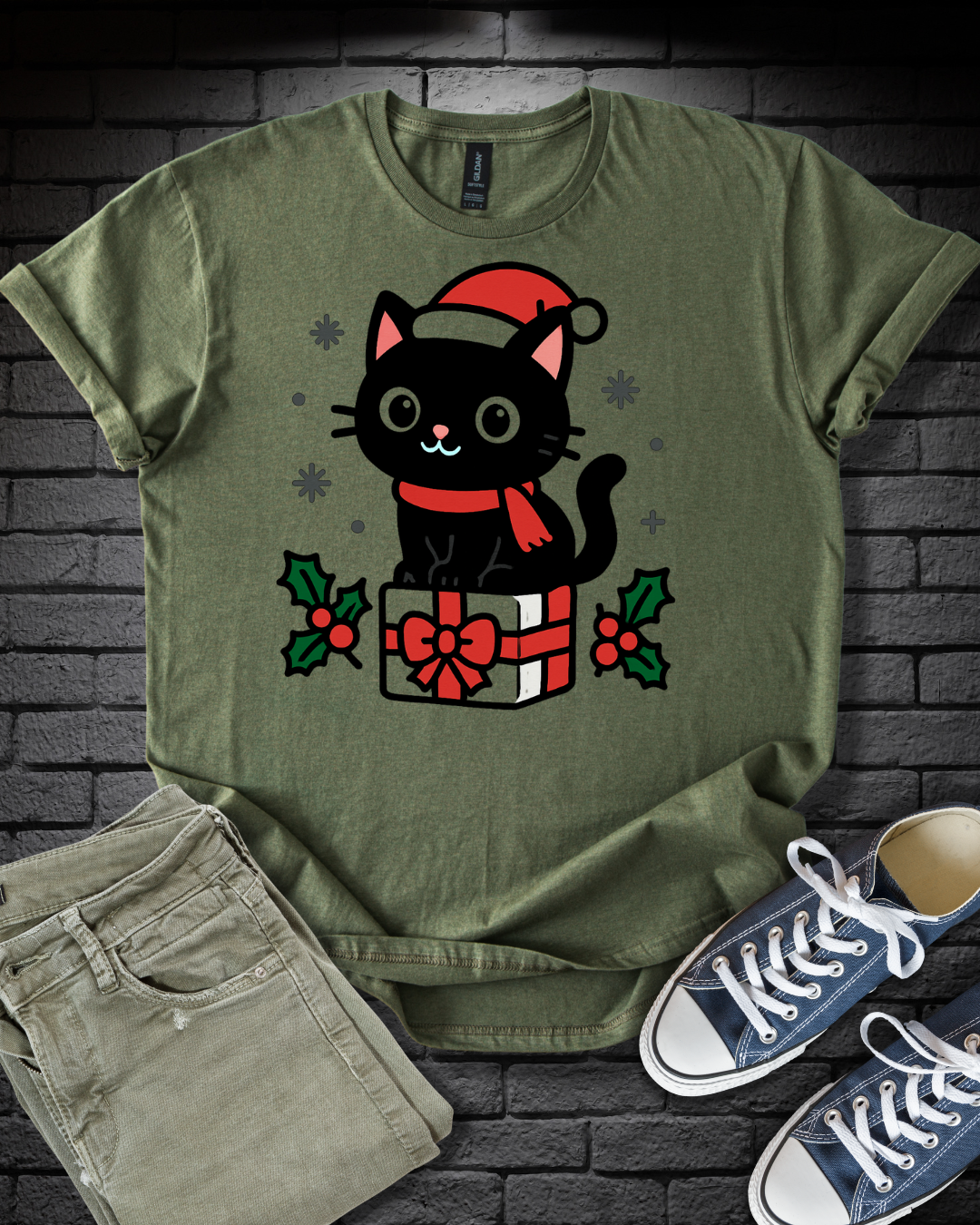 Kawaii Kitten 1st Christmas T-Shirt