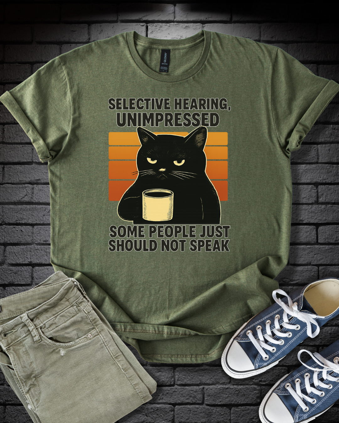 Selective Hearing Cat T-Shirt