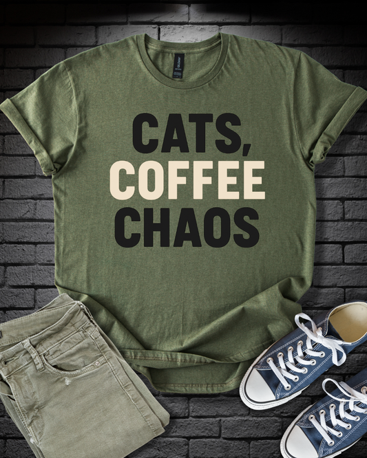 Cats Coffee Chaos T-Shirt