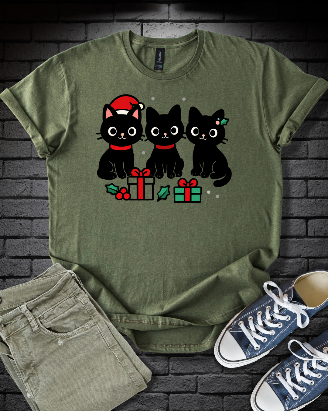 Curious Christmas Kittens T-Shirt