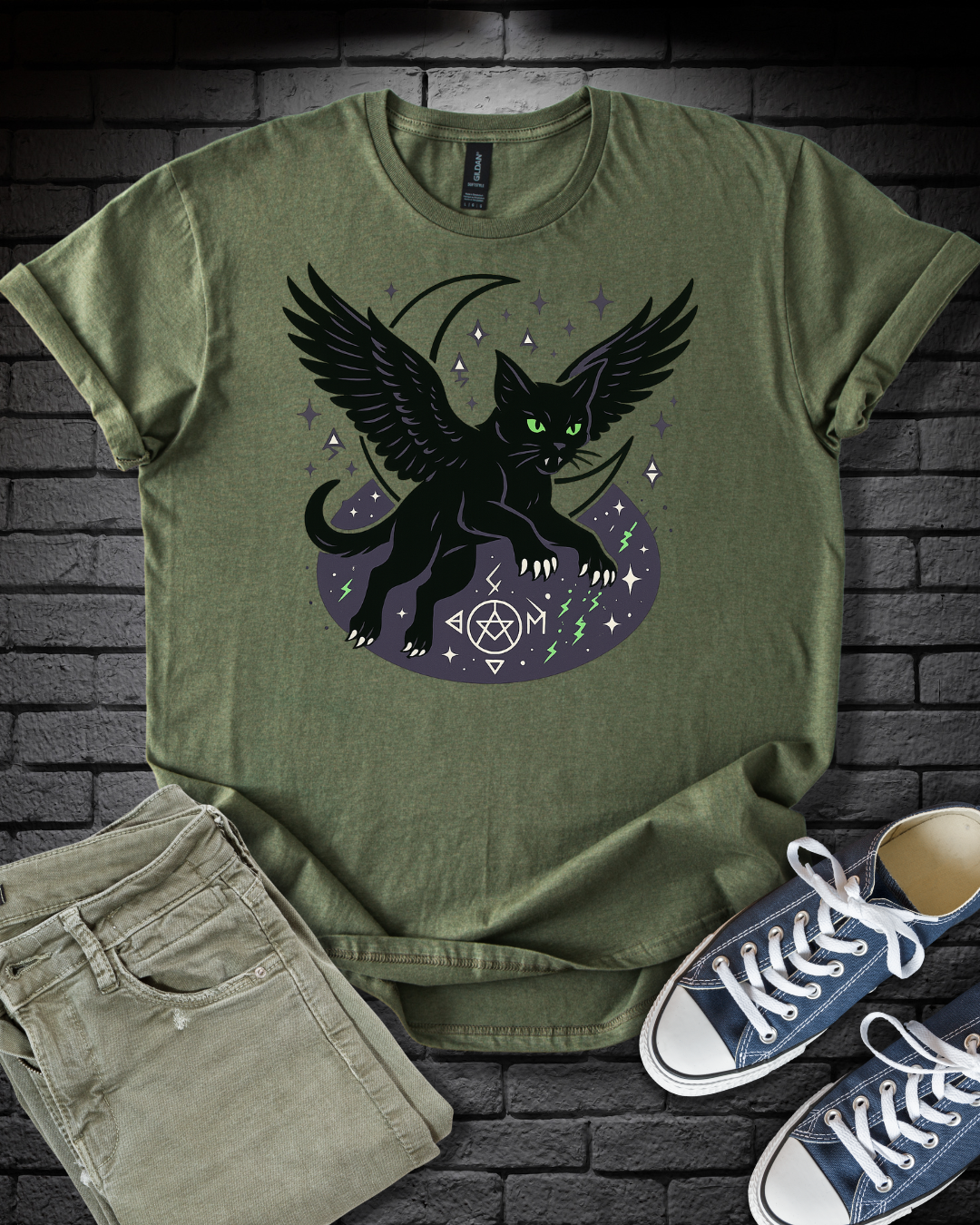 Winged Cat in Flight T-Shirt