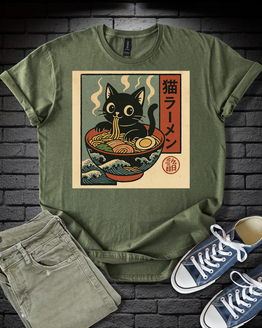 Anime Cat Into Ramen