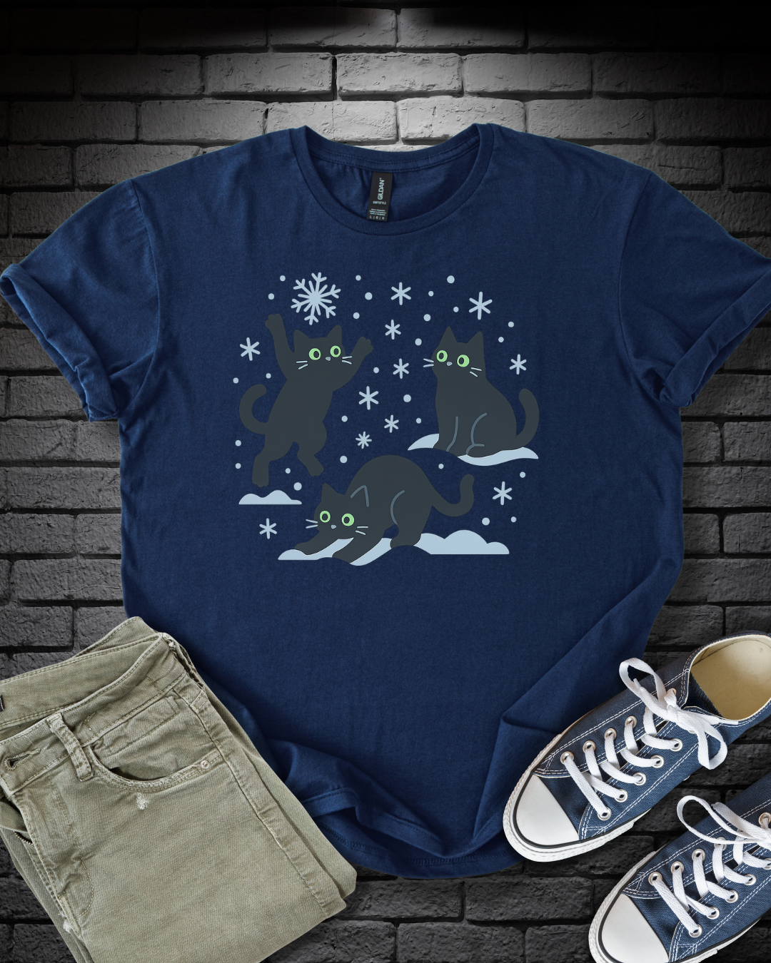 Kittens in Snow T-Shirt