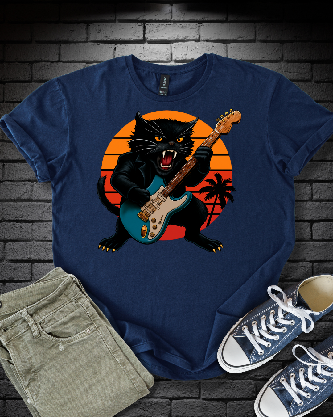 Fierce Rockin' Cat T-Shirt