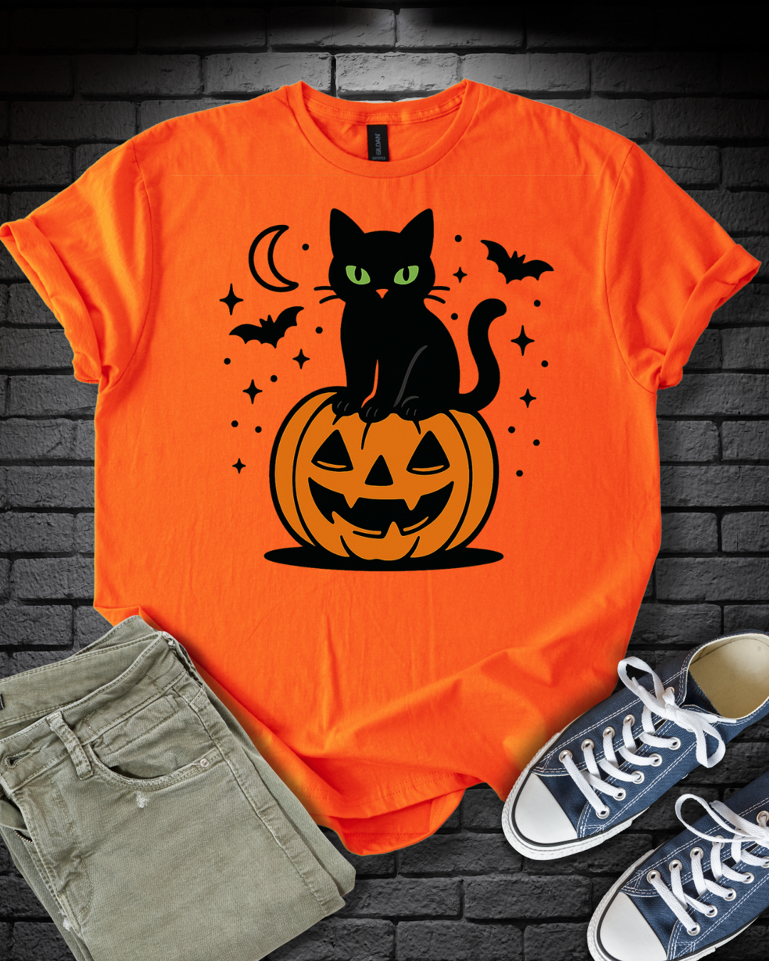 Green Eyed Halloween Cat