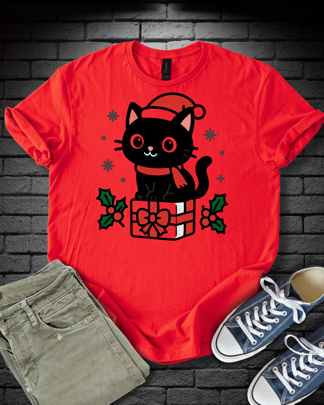 Kawaii Kitten 1st Christmas T-Shirt