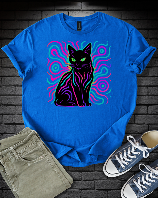 Cat In Neon Colors T-Shirt