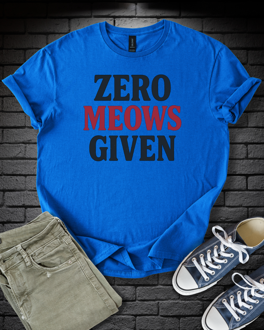 Zero Meows Cat T-Shirt
