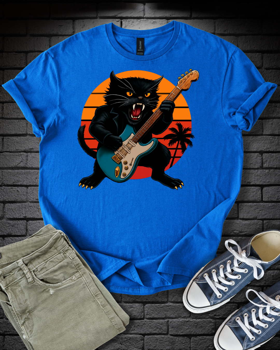 Fierce Rockin' Cat T-Shirt