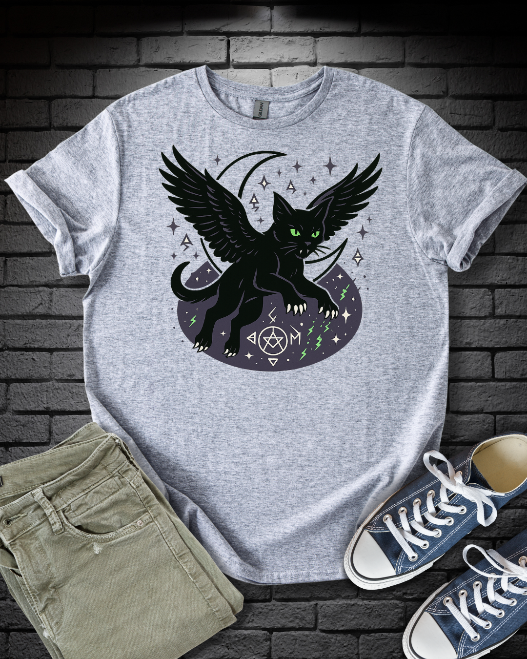 Winged Cat in Flight T-Shirt