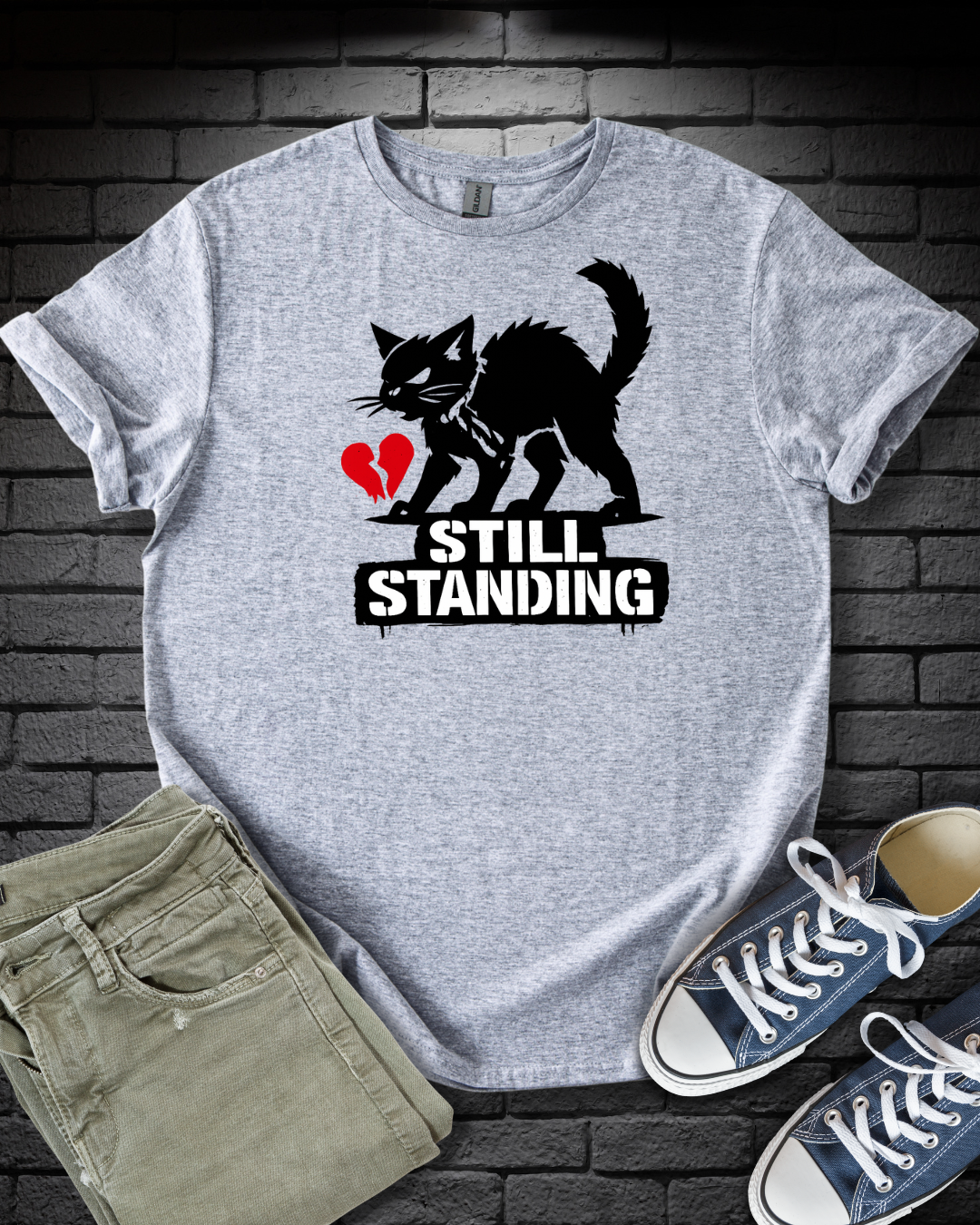 Still Standing Cat T-Shirt