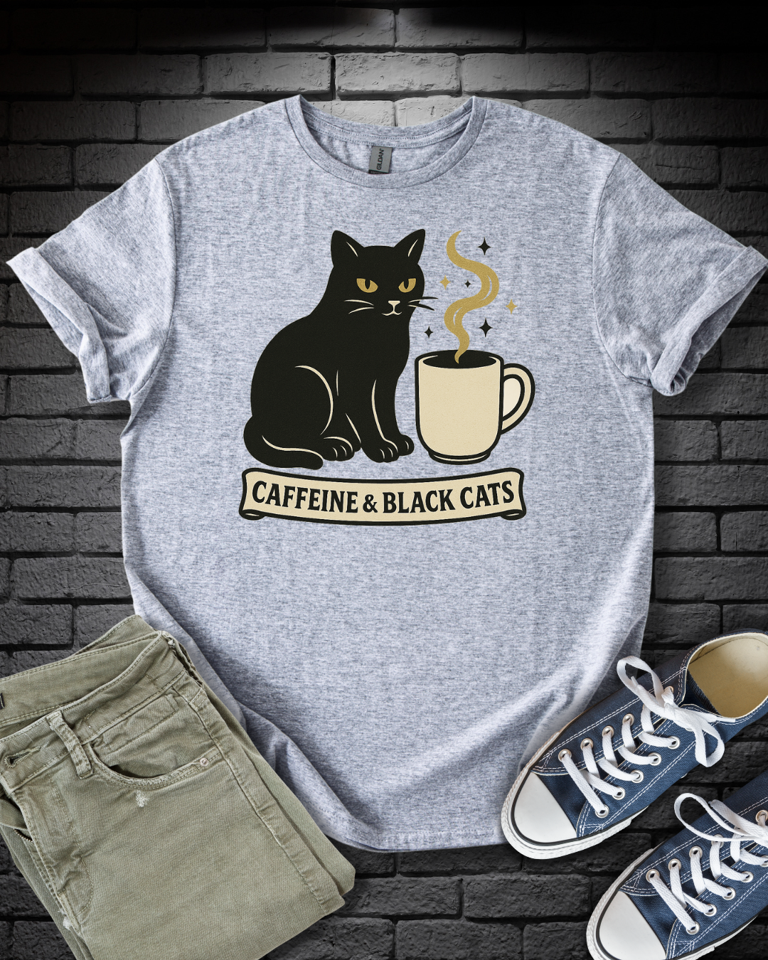 Caffeine & Black Cats T-Shirt