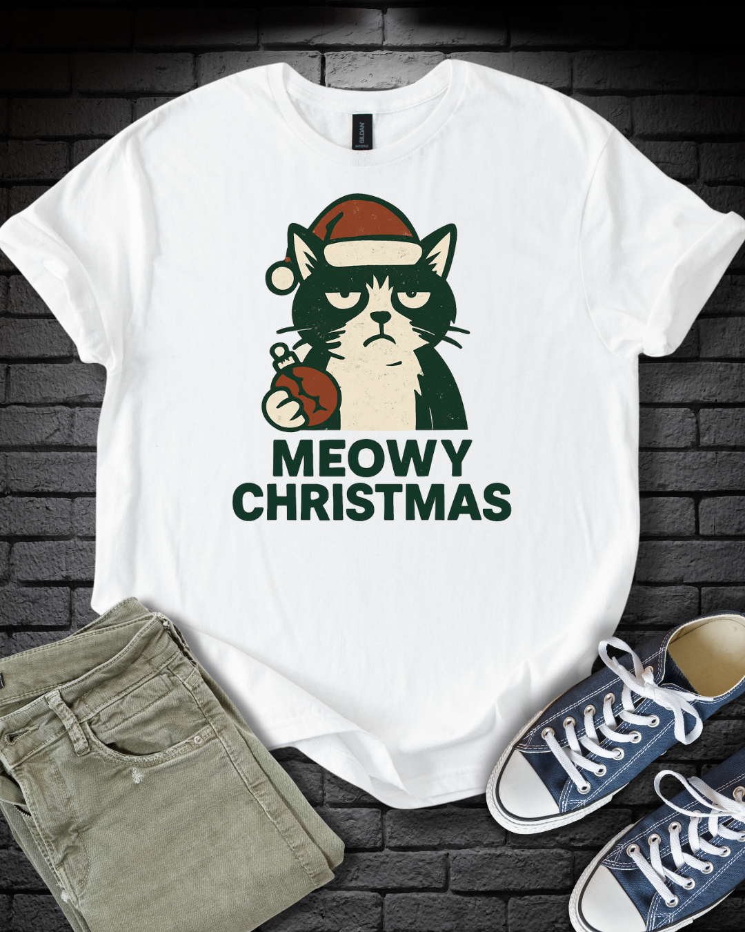 Grumpy Christmas Cat T-Shirt