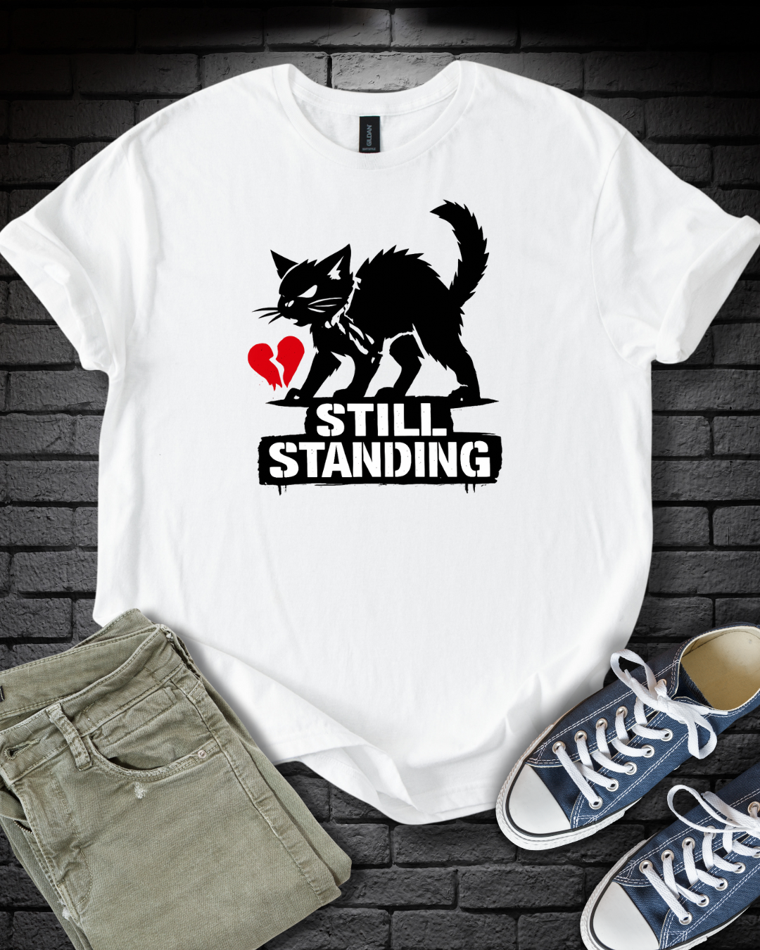 Still Standing Cat T-Shirt