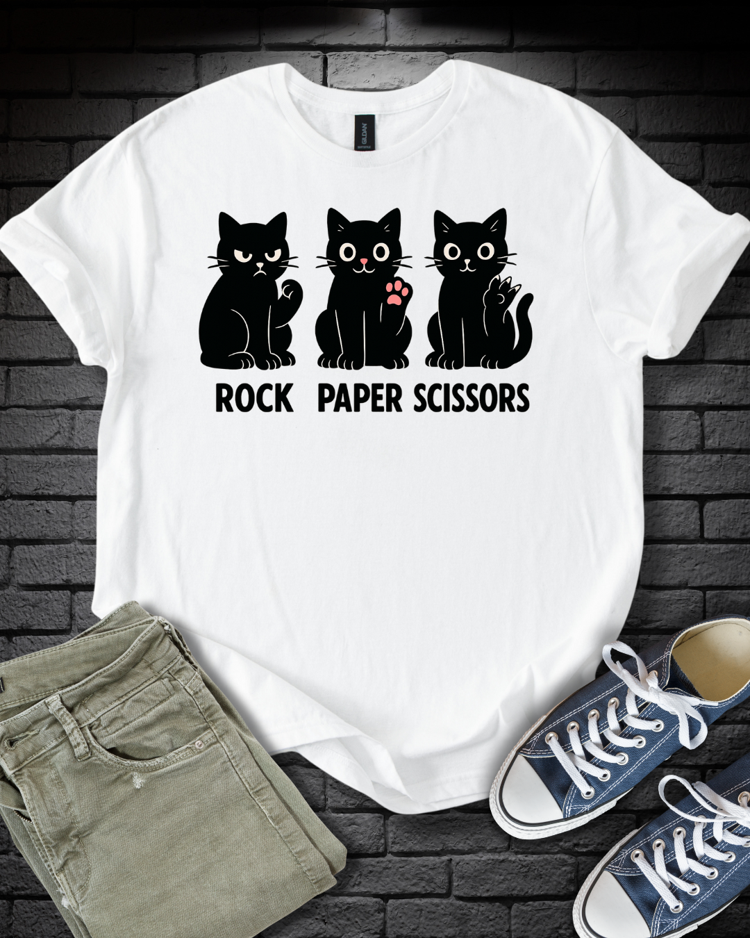 Rock Paper Scissors Kittens T-Shirt