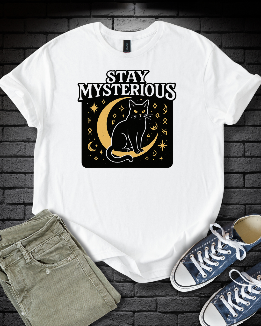Stay Mysterious Cat T-Shirt