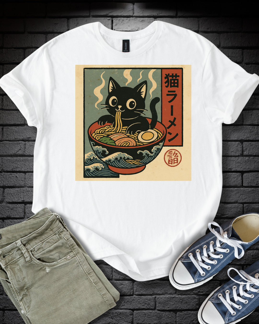 Anime Cat Into Ramen