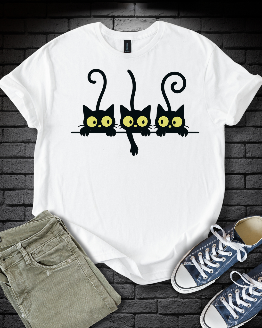 Curious Black Cats T-Shirt