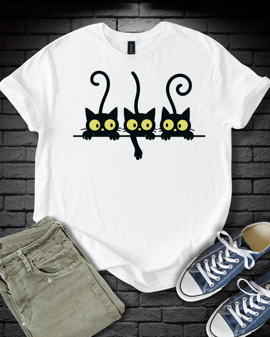 Curious Black Cats T-Shirt
