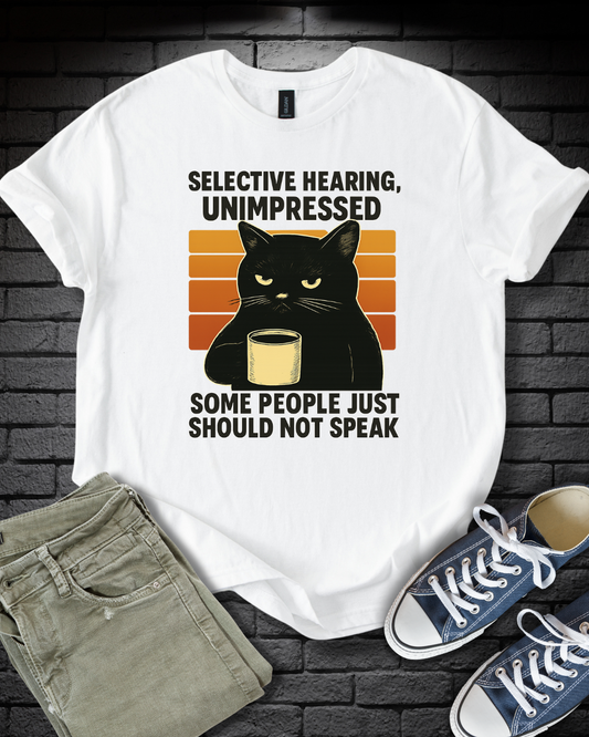 Selective Hearing Cat T-Shirt