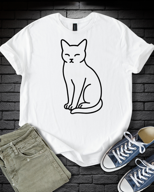 Mellow Cat Sitting T-Shirt