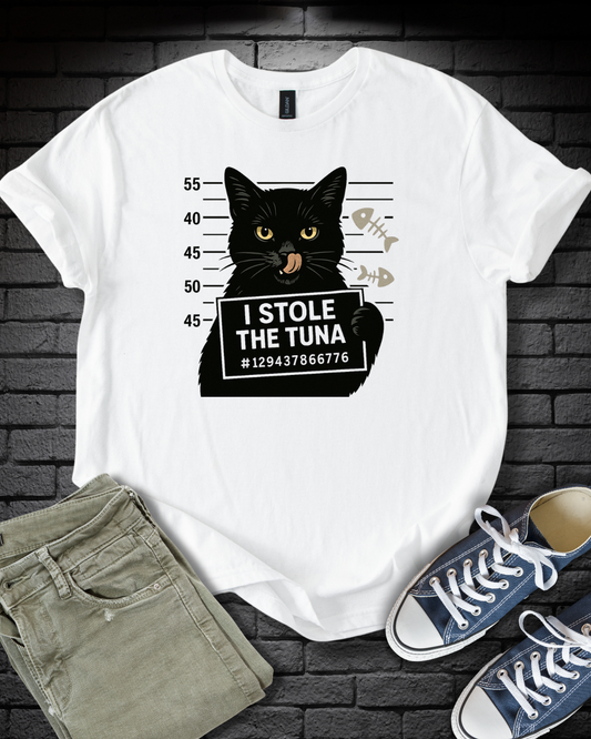 Cat Tuna Mugshot T-Shirt