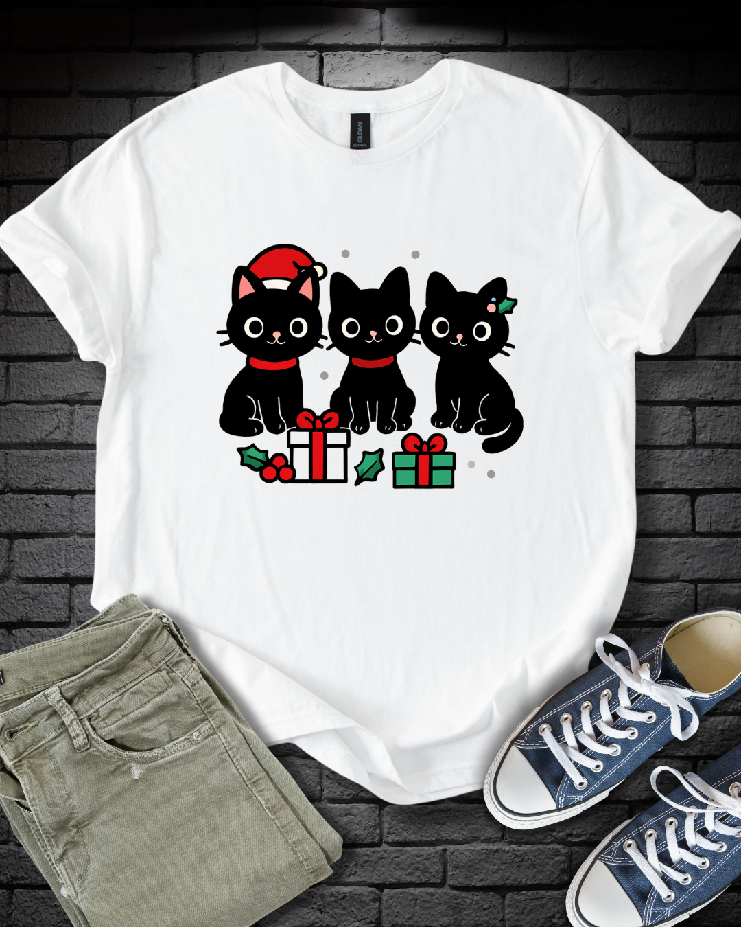 Curious Christmas Kittens T-Shirt