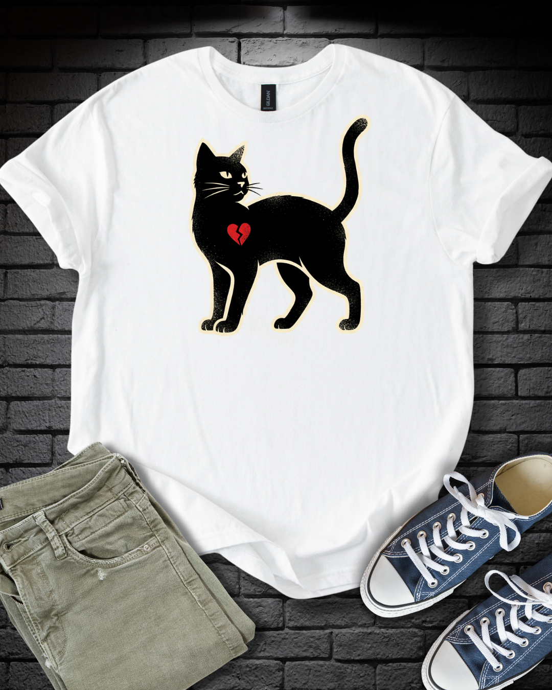 Black Street Cat T-Shirt