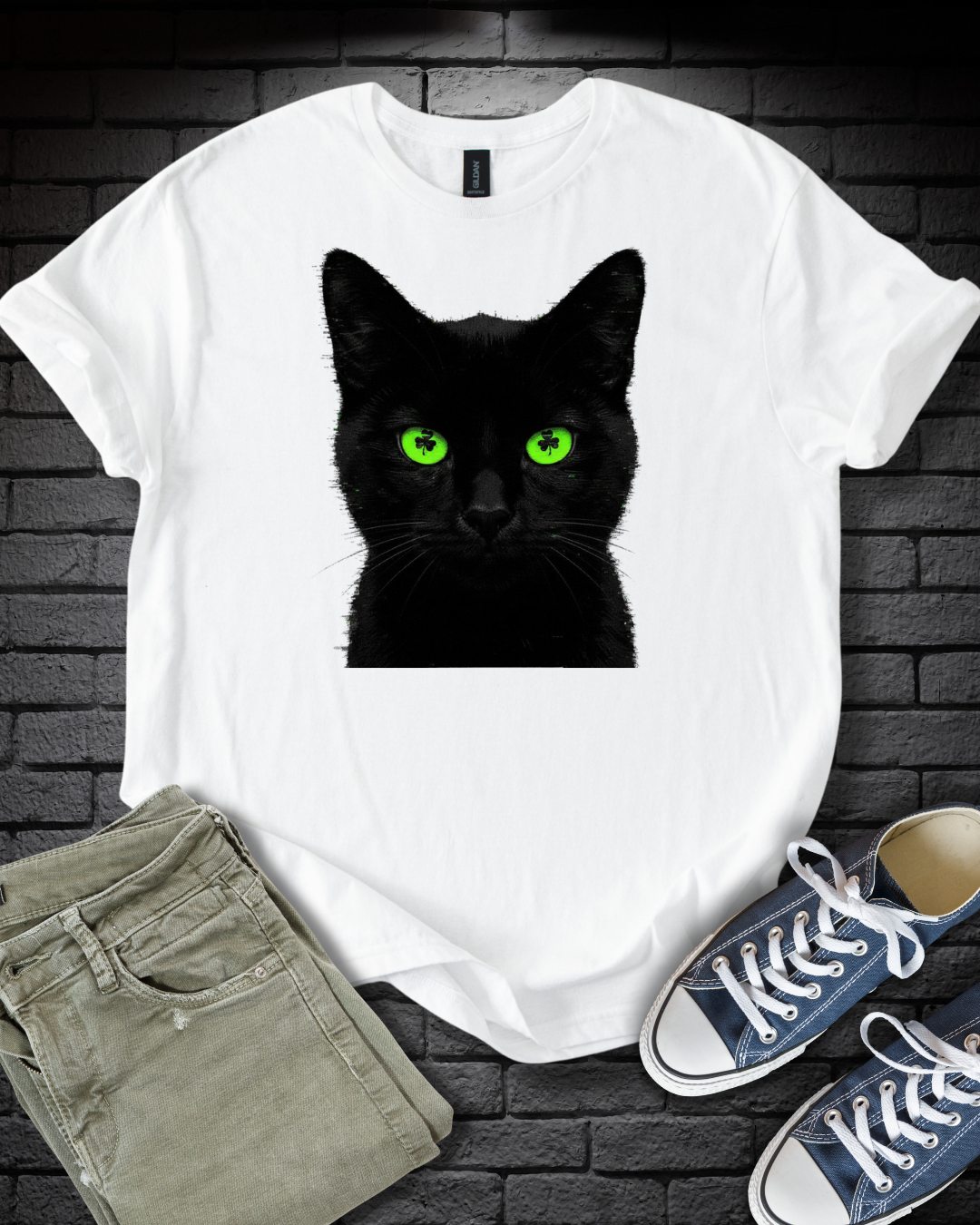 Shamrock Eyed Cat T-Shirt